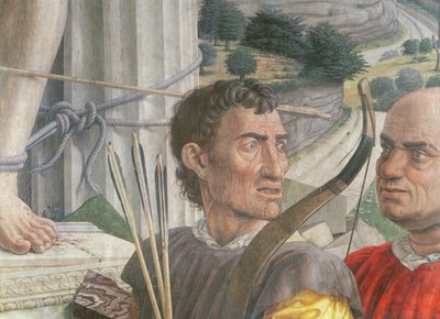 San Sebastiano, 1480 (dettaglio) da Andrea Mantegna